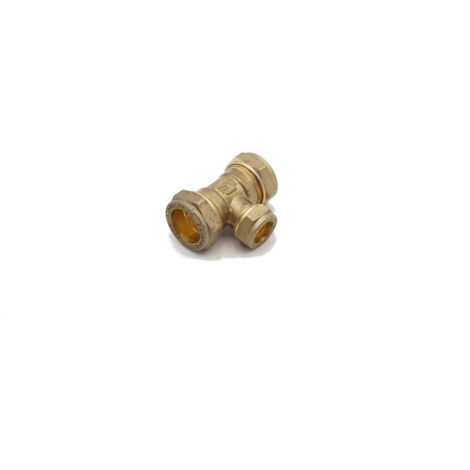 PrimaPlus Brass Compression Tee 22mm (Pack of 10) - WRAS Approved