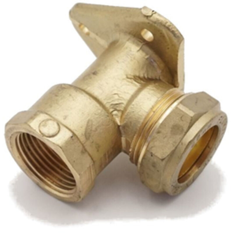 Image of PrimaPlus Brass Compression Wallplate Elbow 22mm&hellip;