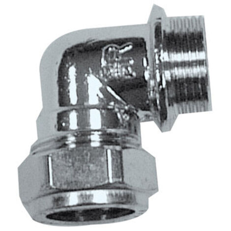 PrimaPlus Chrome Brass Compression Elbow 15mm x 1/2" Male