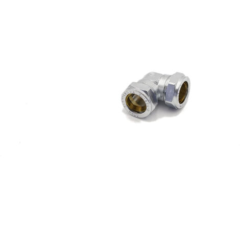 PrimaPlus Chrome Brass Compression Elbow 22mm - Premium Fitting