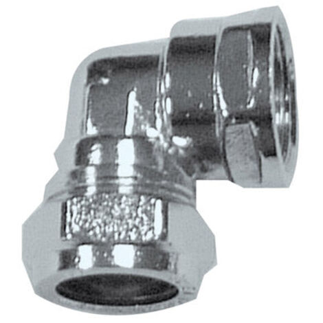 PrimaPlus Chrome Brass Compression Elbow 22mm x 3/4" Female