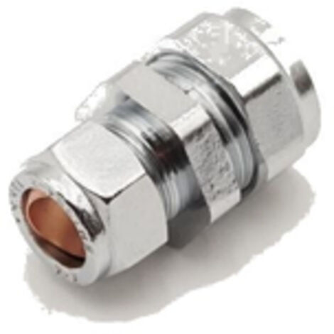 PrimaPlus Chrome Brass Compression Reducing Coupling 15 x 12mm
