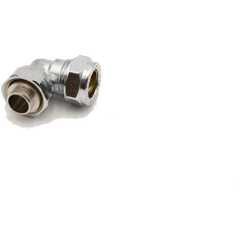 PrimaPlus Chrome Compression Bent Tap Connector 15mm x 1/2"