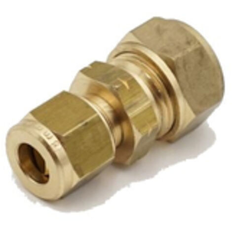 PrimaPlus Compression Coupling 10x8mm - Brass Fittings Pack of 10
