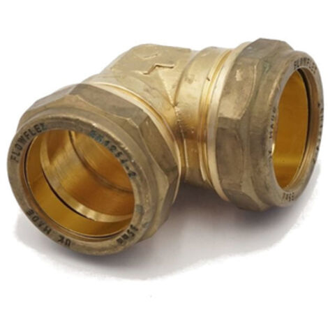 PrimaPlus Compression Elbow 35mm Brass Fitting - WRAS Approved