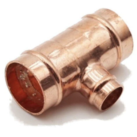PrimaPlus Copper Solder Ring Reduced Tee 28x28x15mm Pack of 10