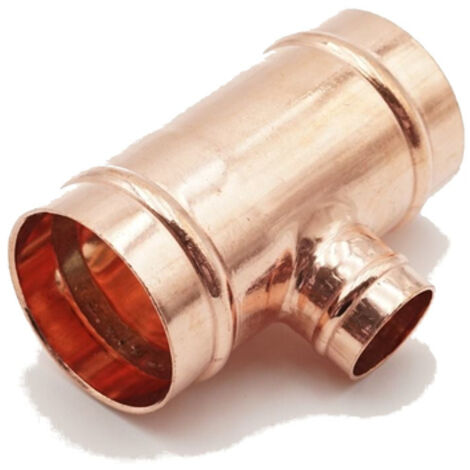 PrimaPlus Copper Solder Ring Reduced Tee 42mm Pack of 2