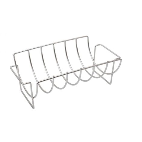 Primaster 2in1 Spare-Rib-Halter und Bratenkorb Premium Edelstahl Grillzubehör
