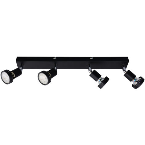 Primaster 4er LED Spot Chicago GU10 46 x 8 cm schwarz
