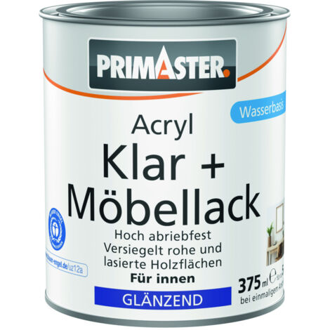 Primaster Acryl Klar + Möbellack 375 ml farblos glänzend Lack