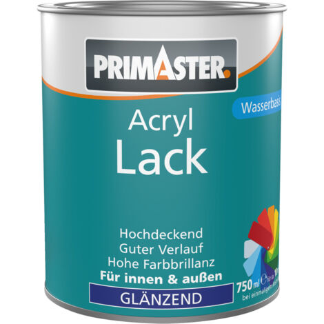 Primaster Acryl Lack silbergrau glänzend 750 ml