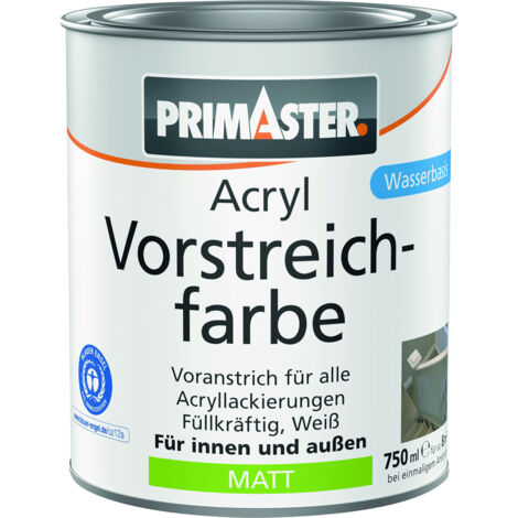 Primaster Acryl Vorstreichfarbe 750 ml weiß