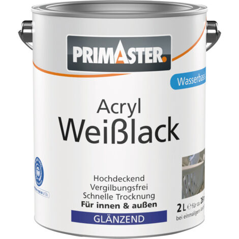 Primaster Acryl Weißlack glänzend 2 L