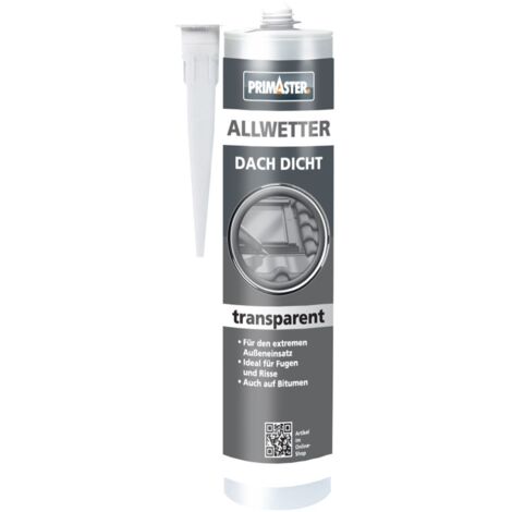 Primaster Allwetter Dach Dicht Transparent 310ml Spezialdichtstoff Dachdichtung