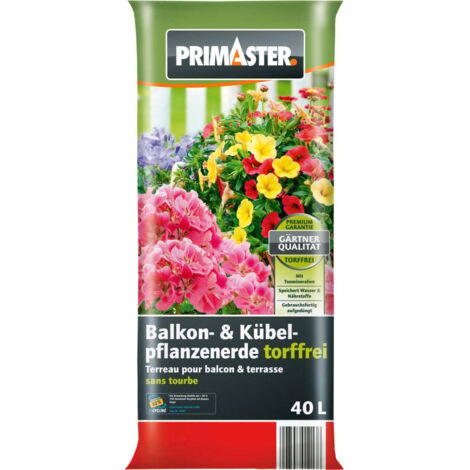 Primaster Balkon- & Kübelpflanzerde torffrei 40 L Erde