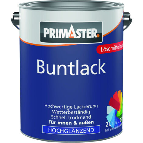 Primaster Buntlack 2 L silbergrau hochglänzend Lack