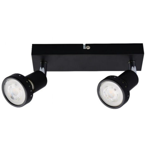 Primaster Deckenstrahle 2er LED Spot Chicago GU10 20 x 8 cm schwarz Deckenlampen & Kronleuchter