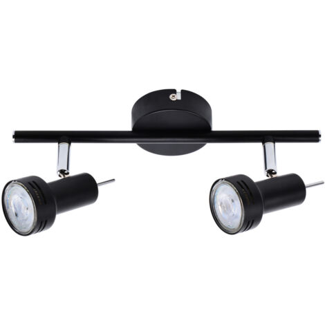 Primaster Deckenstrahler 2er LED Spot New York GU10 8 x 30 x 12 cm schwarz Deckenlampen & Kronleuchter