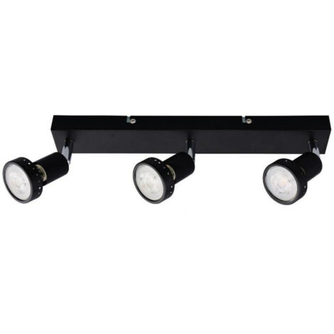 Primaster Deckenstrahler 3er LED Spot Chicago GU10 36 x 8 cm schwarz Deckenlampen & Kronleuchter