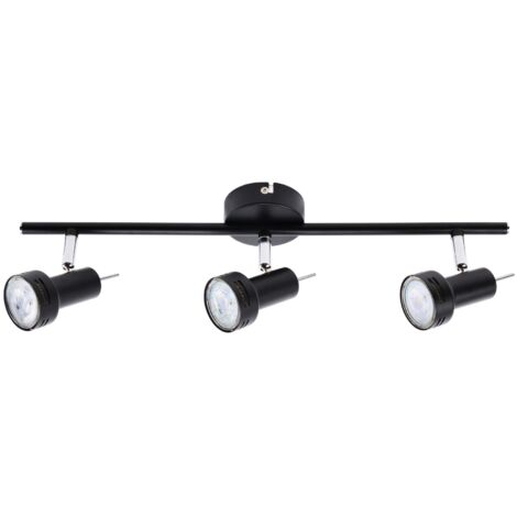 Primaster Deckenstrahler 3er LED Spot New York GU10 8 x 48 x 12 cm schwarz Deckenlampen & Kronleuchter