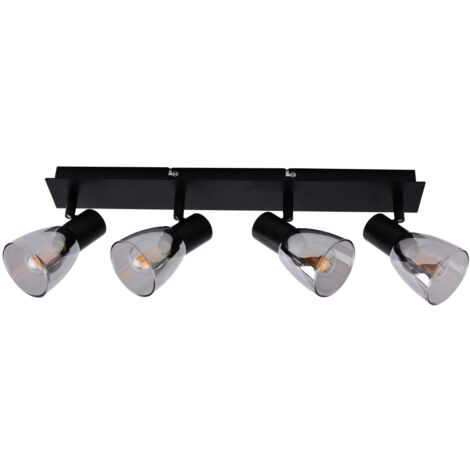 Primaster Deckenstrahler 4er LED Spot Miami E14 48 x 12,5 cm schwarz Deckenlampen & Kronleuchter