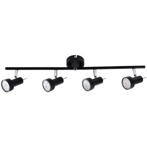 Primaster Deckenstrahler 4er LED Spot New York GU10 8 x 62 x 14 cm schwarz Deckenlampen & Kronleuchter