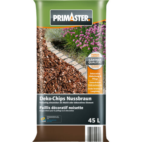 Primaster Deko - Holzchips Nussbraun 45 L Deko Chips