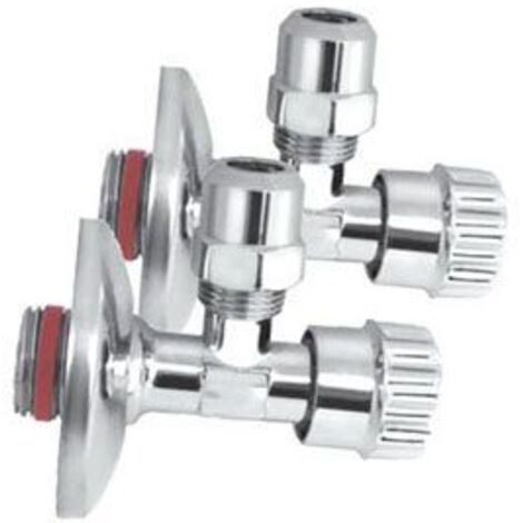 Primaster Eckventil 1/2 x 3/8 chrom mit Dichtung 2 Stück Ventile
