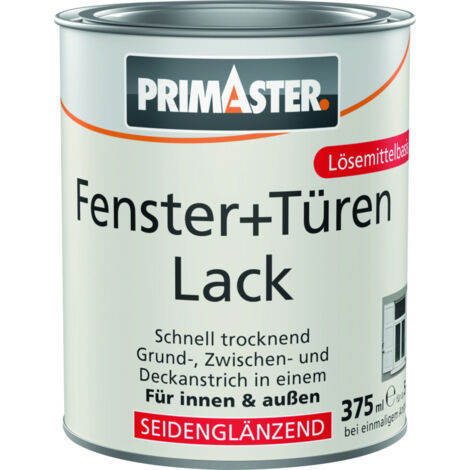 Primaster Fenster + Türenlack 375 ml weiß seidenmatt Lack
