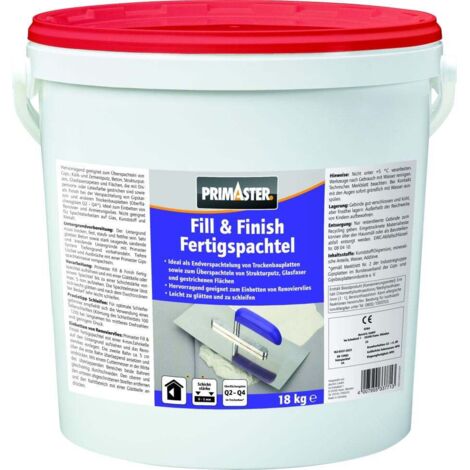 Primaster Fertigspachtel Fill & Finish 18 kg Innen Spachtelmasse Spachtel Masse