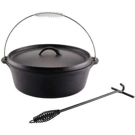 Primaster Feuertopf Dutch Oven Gusseisen 5,7 Liter Feuertopf