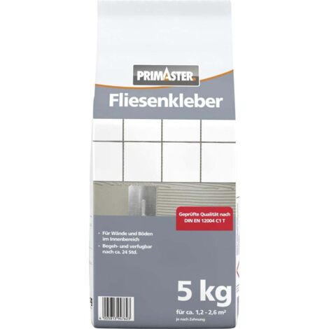 Primaster Fliesenkleber 5 kg für Wände und Böden im Innenbereich