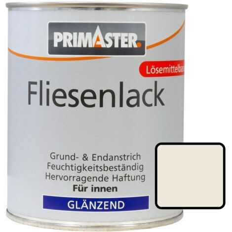 Primaster Fliesenlack 750 ml, cremeweiß, glänzend