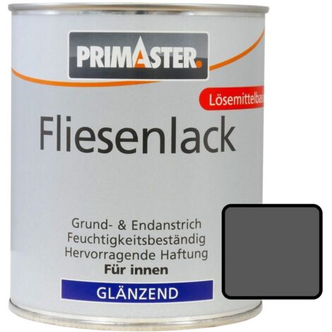 Primaster Fliesenlack grau 750 ml für Innen Lack leicht zu verarbeiten