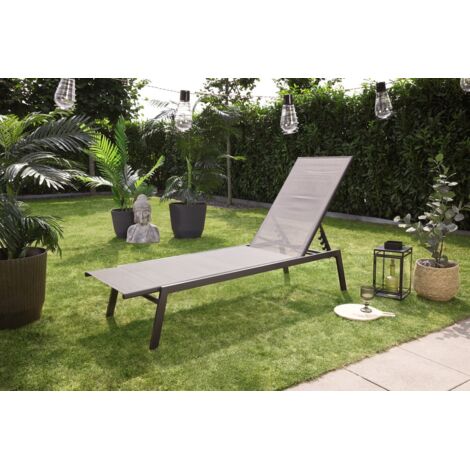 Primaster Gartenliege Lenno 200 cm Stahl Gartenliege