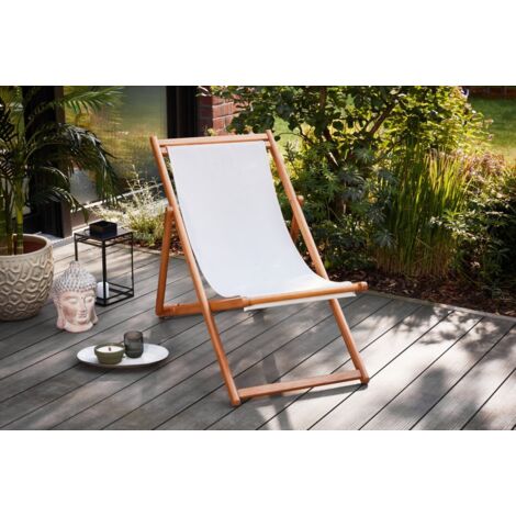 Primaster Gartenliegestuhl Karla beige Deckchair