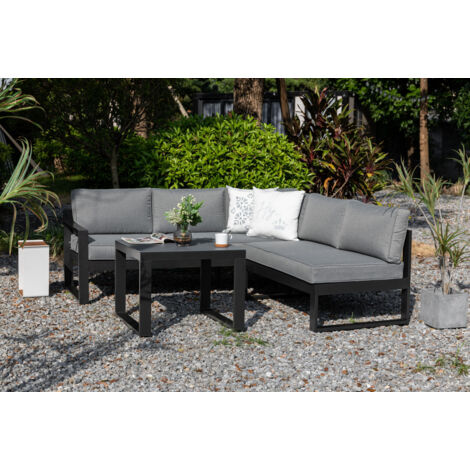 Primaster Gartenmöbel-Set Limoncello Aluminium mit verstellbarem Kopfteil Lounge Set