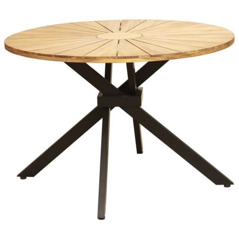 Primaster Gartentisch Paros Ø 115 x 75cm rund Akazienholz Tisch Esstisch Tisch