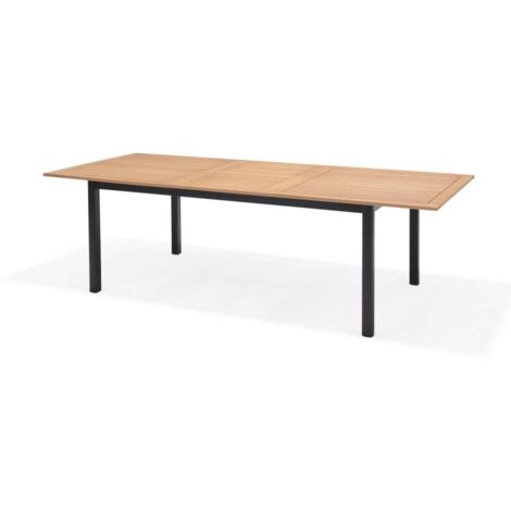 Primaster Gartentisch Vasto 180 x 100 cm ausziehbar bis 2,40 m Eukalyptusholz/Aluminium Esstisch