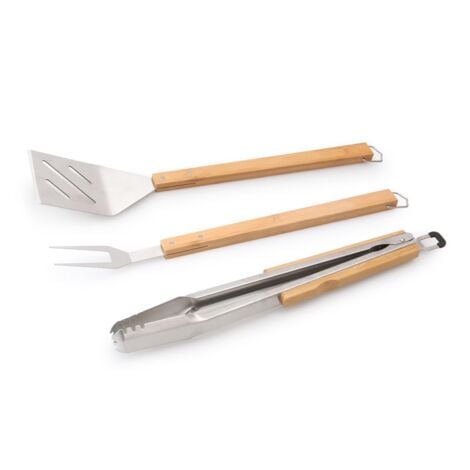 Primaster Grill-Besteckset Premium 3-teilig Grillzubehör Grillbesteck Edelstahl