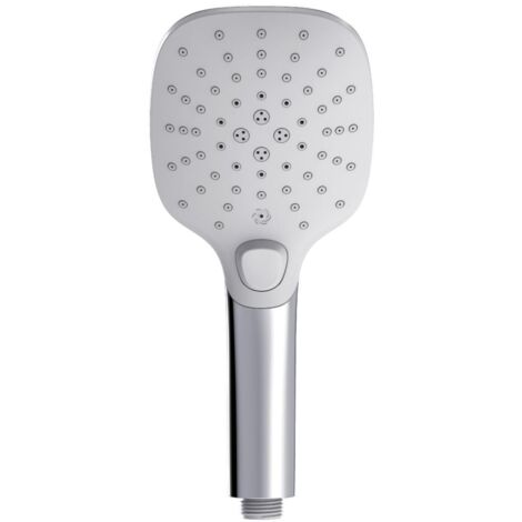 Primaster Handbrause 3 Strahlarten Water Dance quadratisch chrom-weiß wassersparend Handbrause