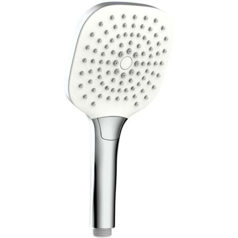 Primaster Handbrause 3 Strahlarten Water Spray quadratisch chrom-weiß wassersparend Handbrause