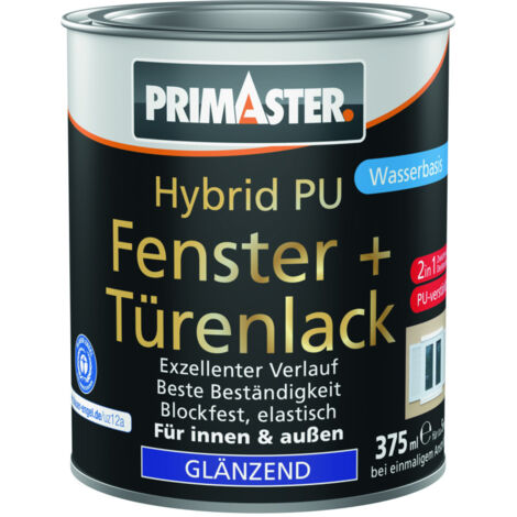 Primaster Hybrid PU-Fenster + Türenlack 375 ml weiß glänzend Lack