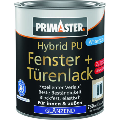 Primaster Hybrid PU-Fenster + Türenlack 750 ml weiß glänzend Lack
