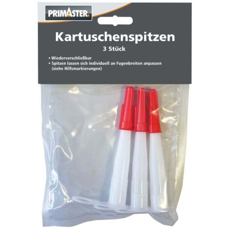 Primaster Kartuschenspitzen 3 Stück Silikonspitzen Wiederverschließbar