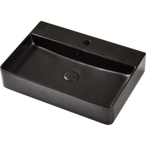 Primaster Keramikwaschbecken 50 cm Prag schwarz matt Waschtisch