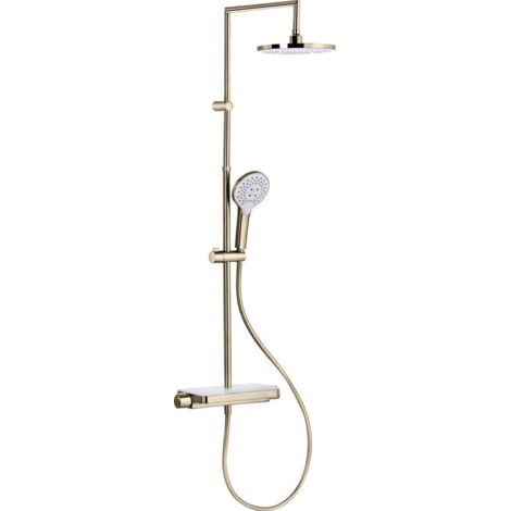 Primaster Kopfbrausesystem Prag Lightgold Duscharmatur Duschset Duschbrauseset