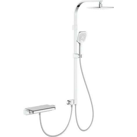 Primaster Kopfbrausesystem Water Stream Handbrause 3 Strahlarten Thermostat