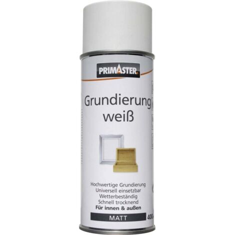 Primaster Lackspray Grundierung 400ml Weiß Universal Sprühgrund Wetterbeständig