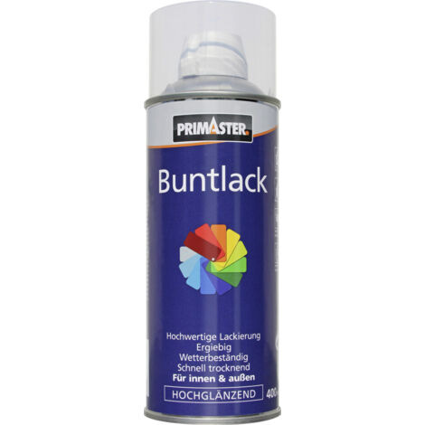Primaster Lackspray Klarlack 400ml Hochglänzend Versiegelung Wetterbeständig